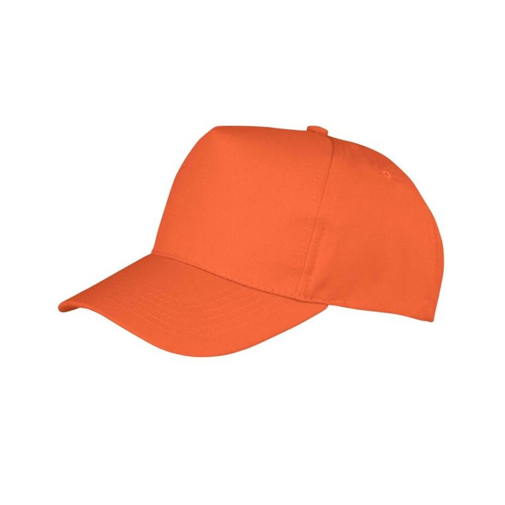 Result Headwear Boston 5 Panel Polycotton Baseball Cap / Orange
